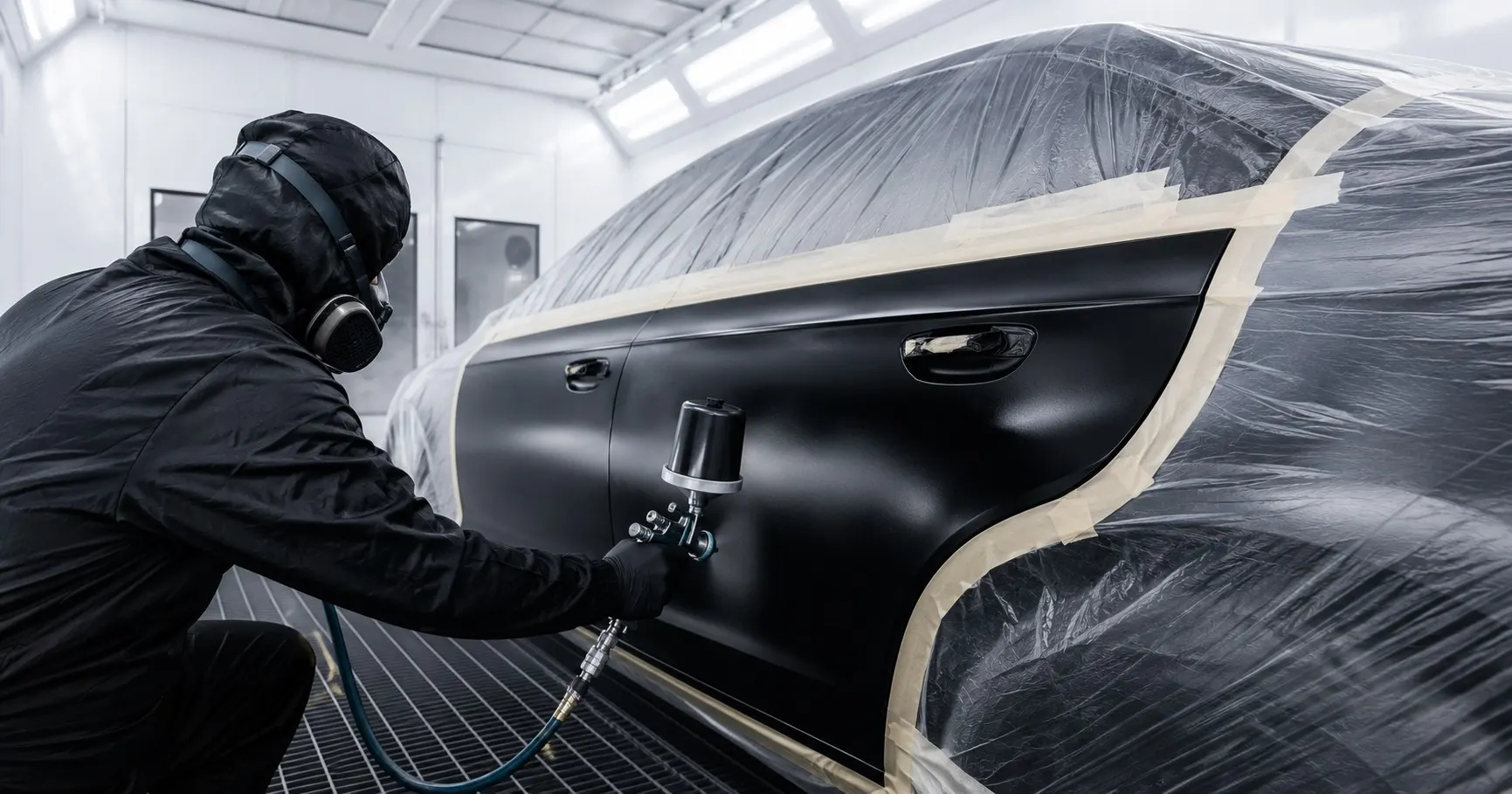 Lackierer in der Lackierkabine – ProLack MG GmbH